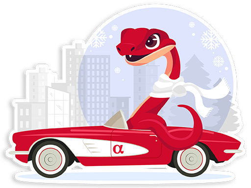 Набор стикеров змей для АльфаСтрахования