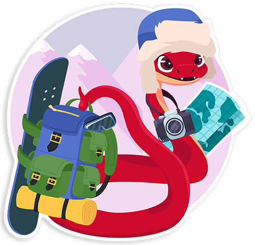 Набор стикеров змей для АльфаСтрахования