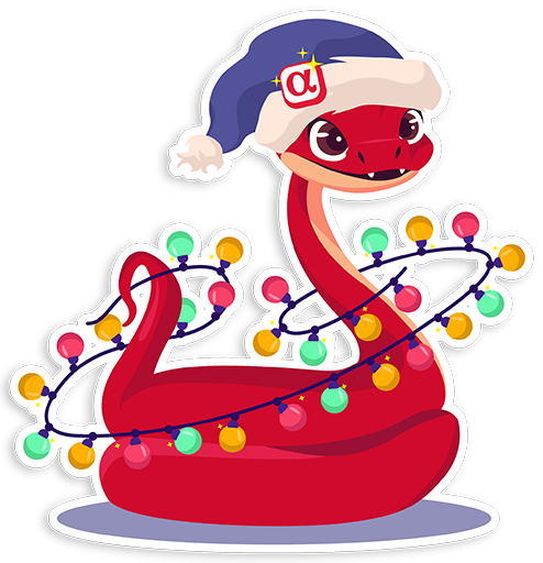 Набор стикеров змей для АльфаСтрахования