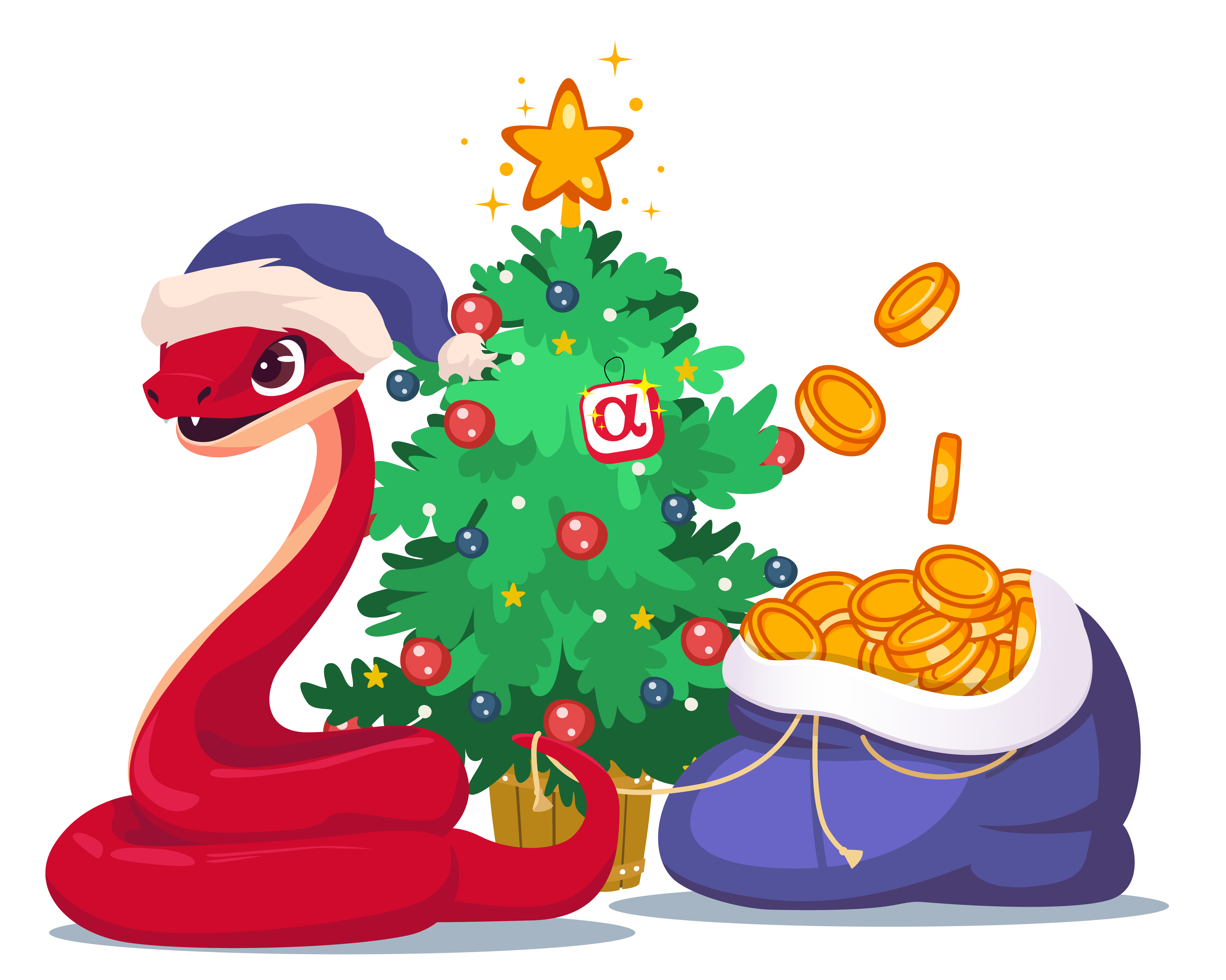 Набор стикеров змей для АльфаСтрахования