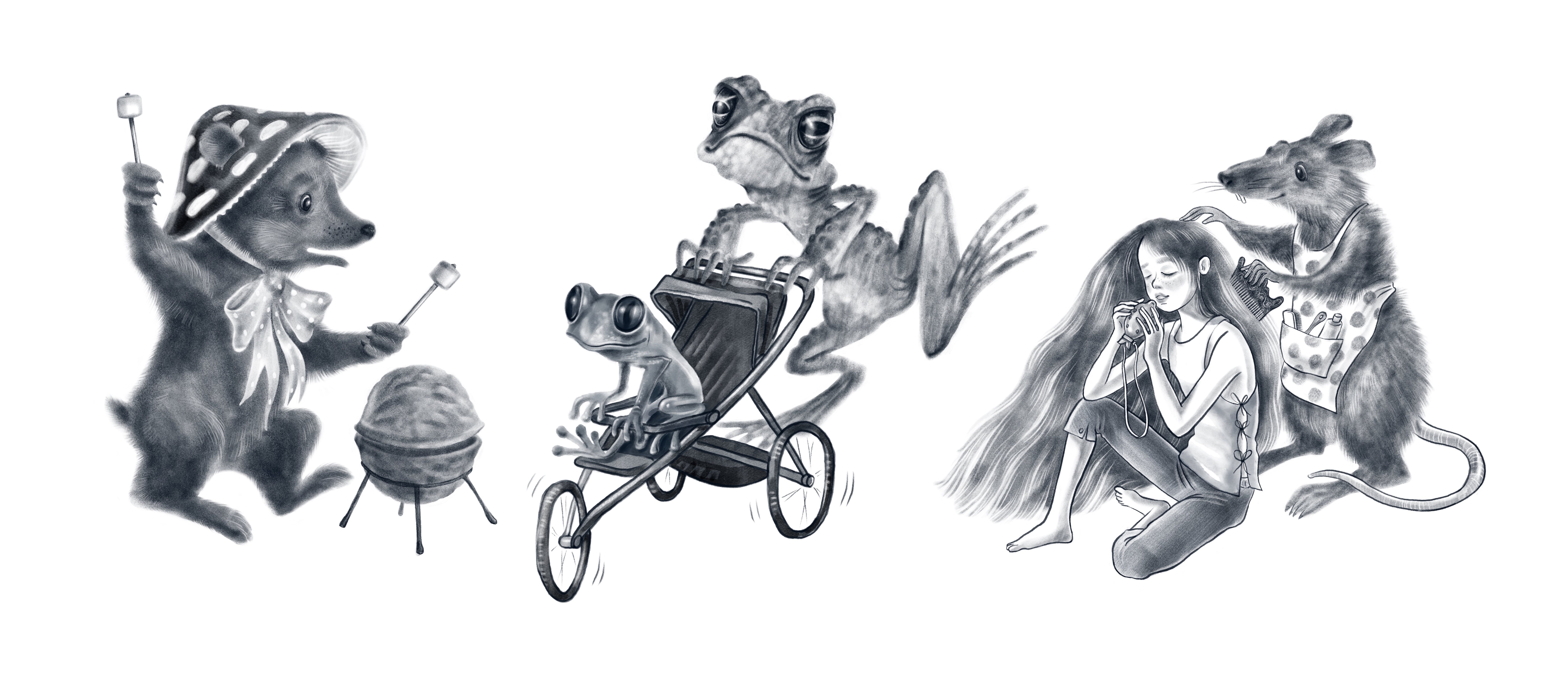 Черно-белые иллюстрации