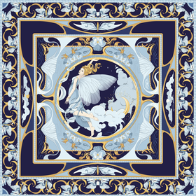 принт бабочки для платка орнамент