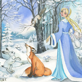 Книга детских сказок пособие Зима