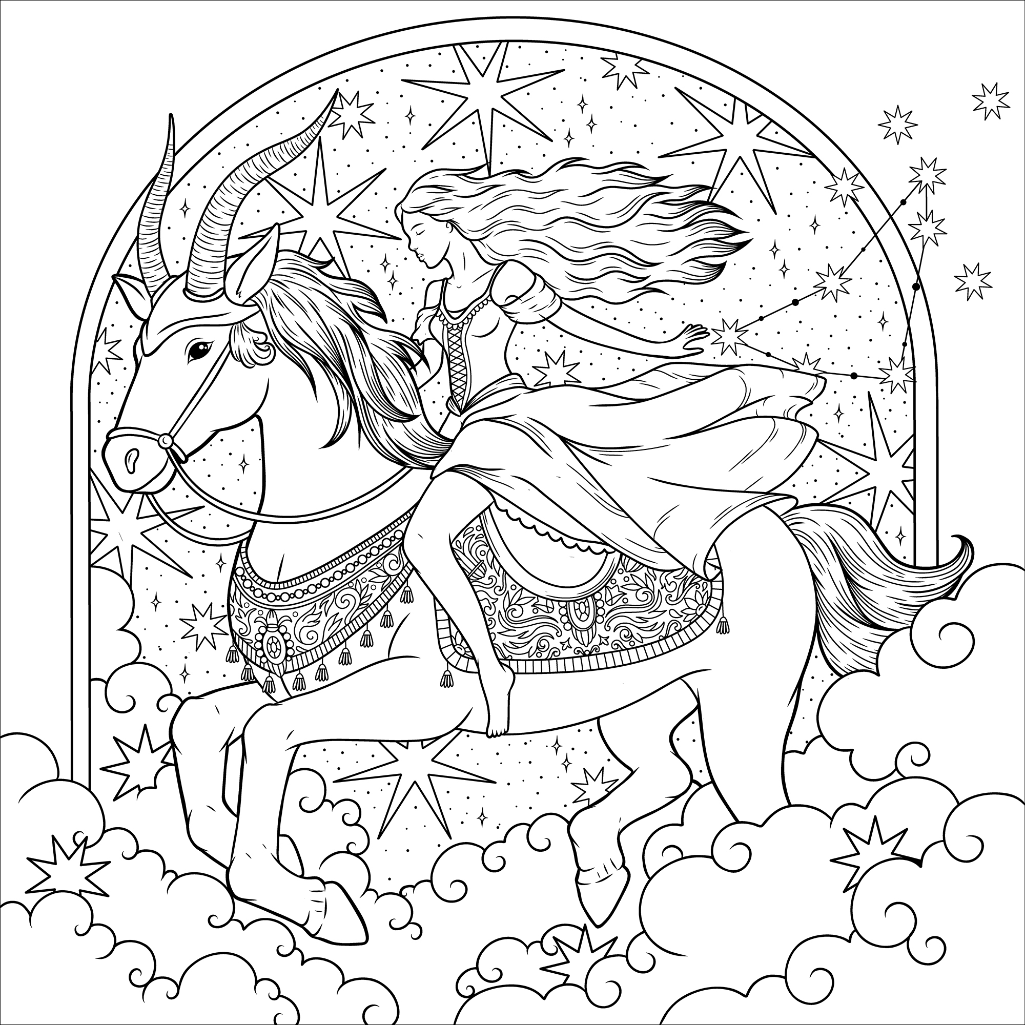 Раскраски - Знаки Зодиак