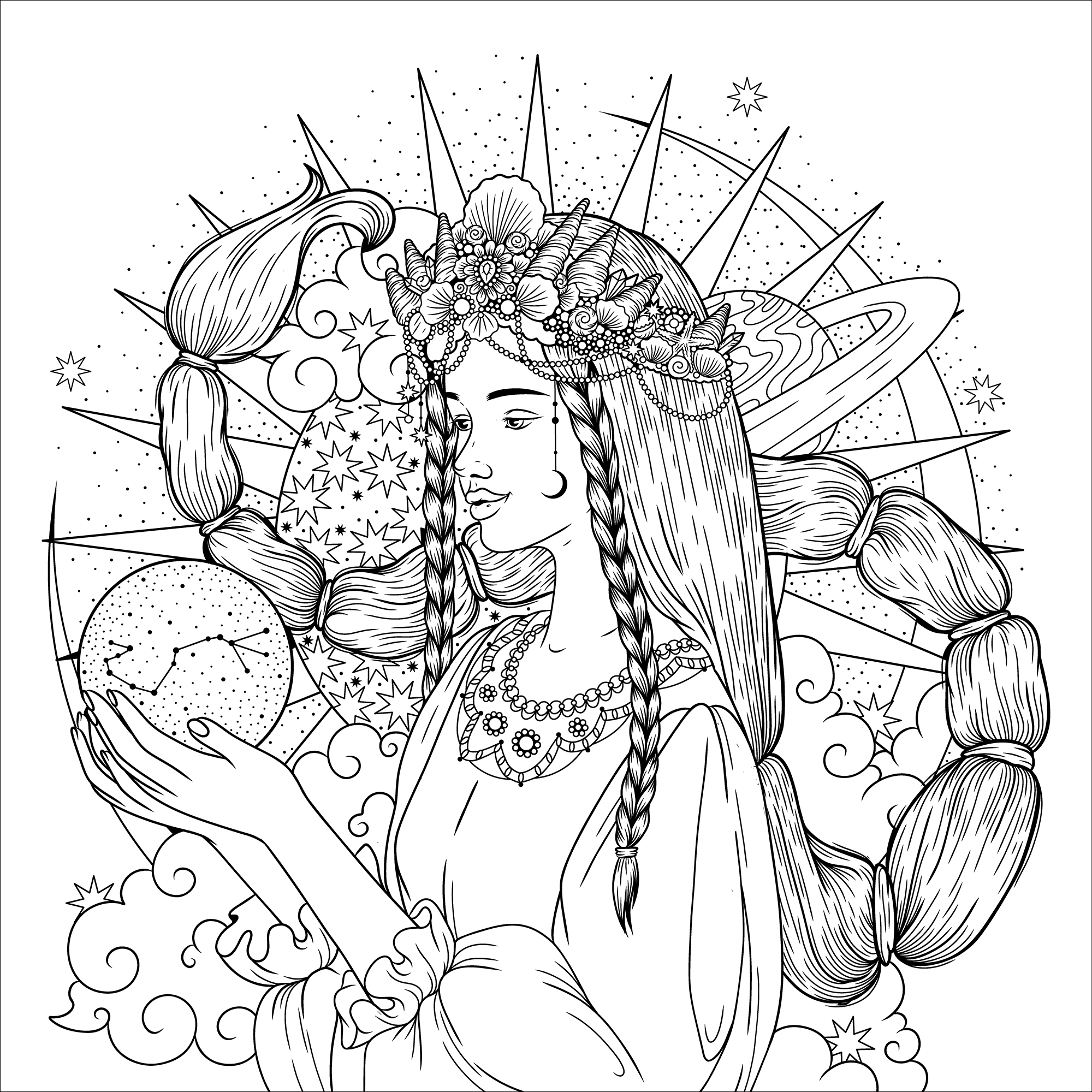 Раскраски - Знаки Зодиак