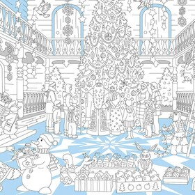 Новогодние раскраски постеры