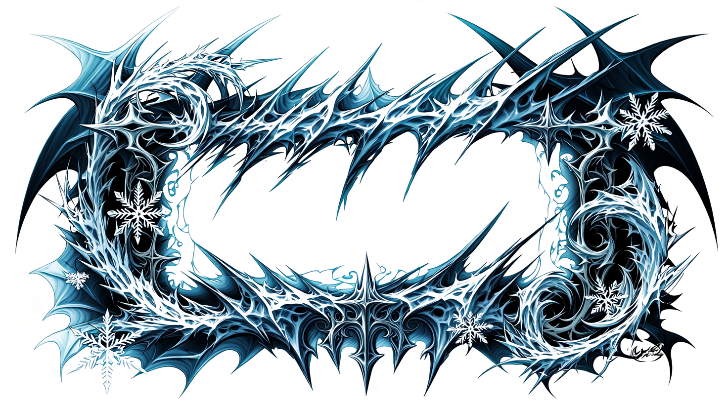 Колючие ледяные рамки для текста