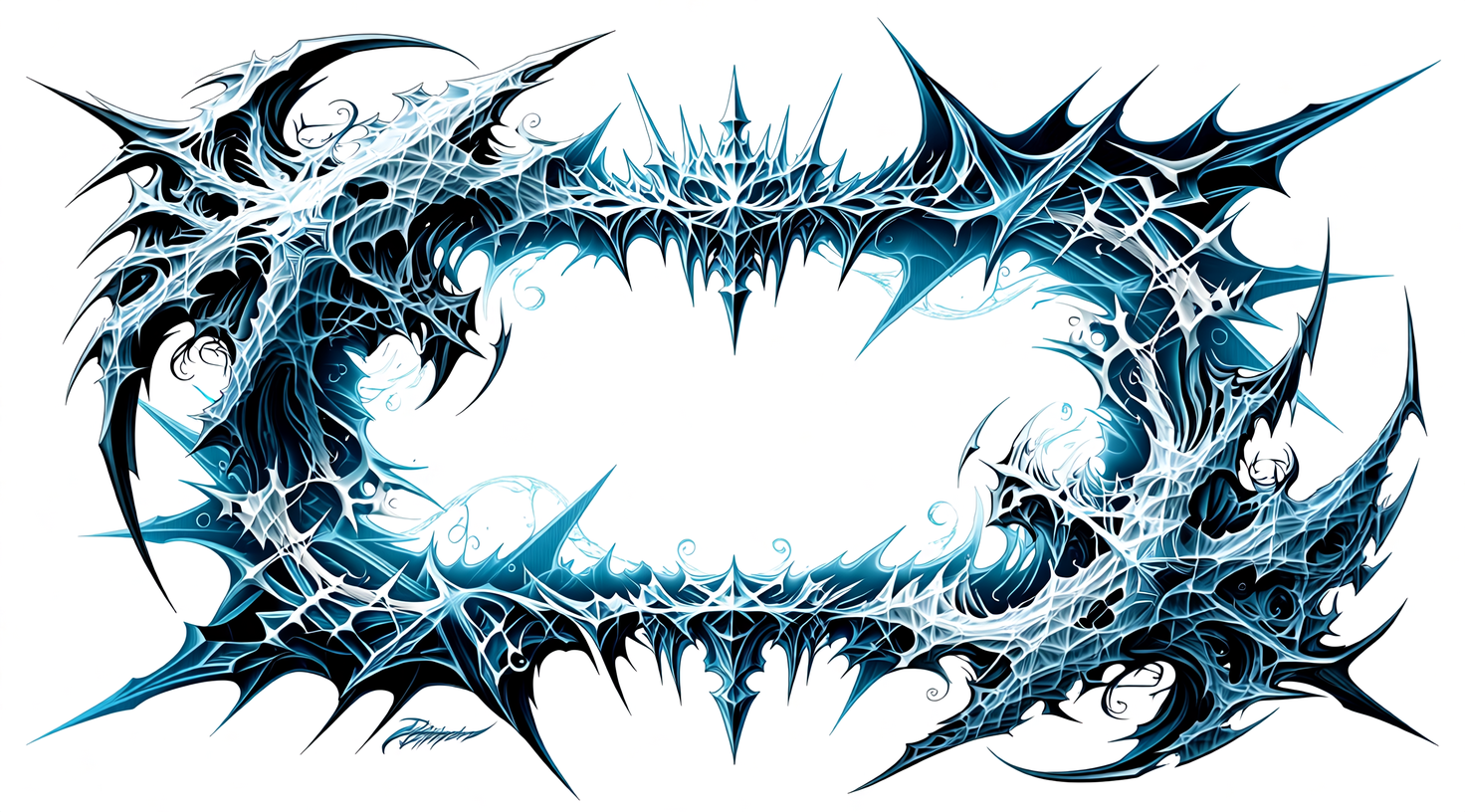 Колючие ледяные рамки для текста