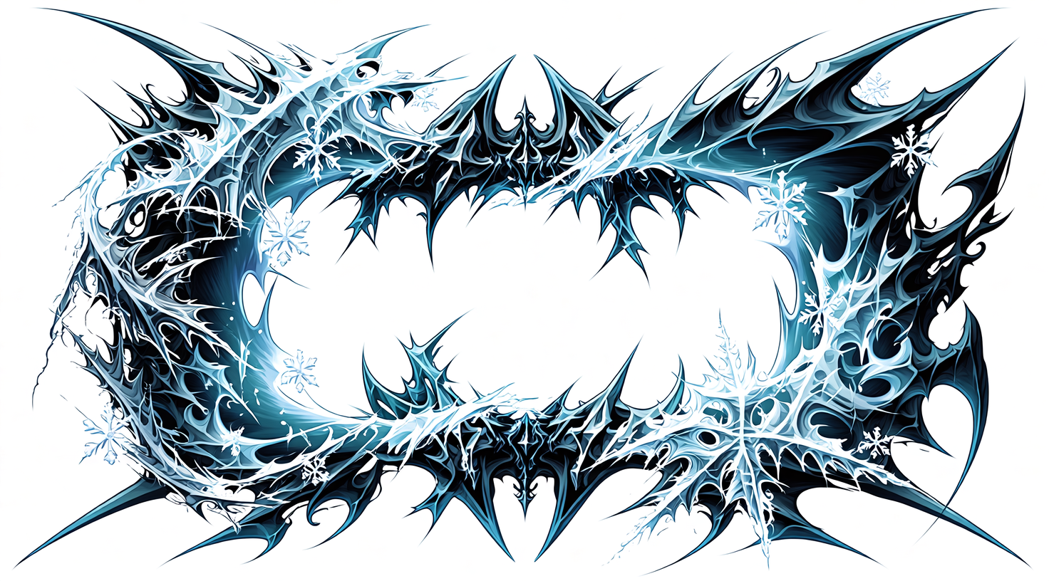 Колючие ледяные рамки для текста