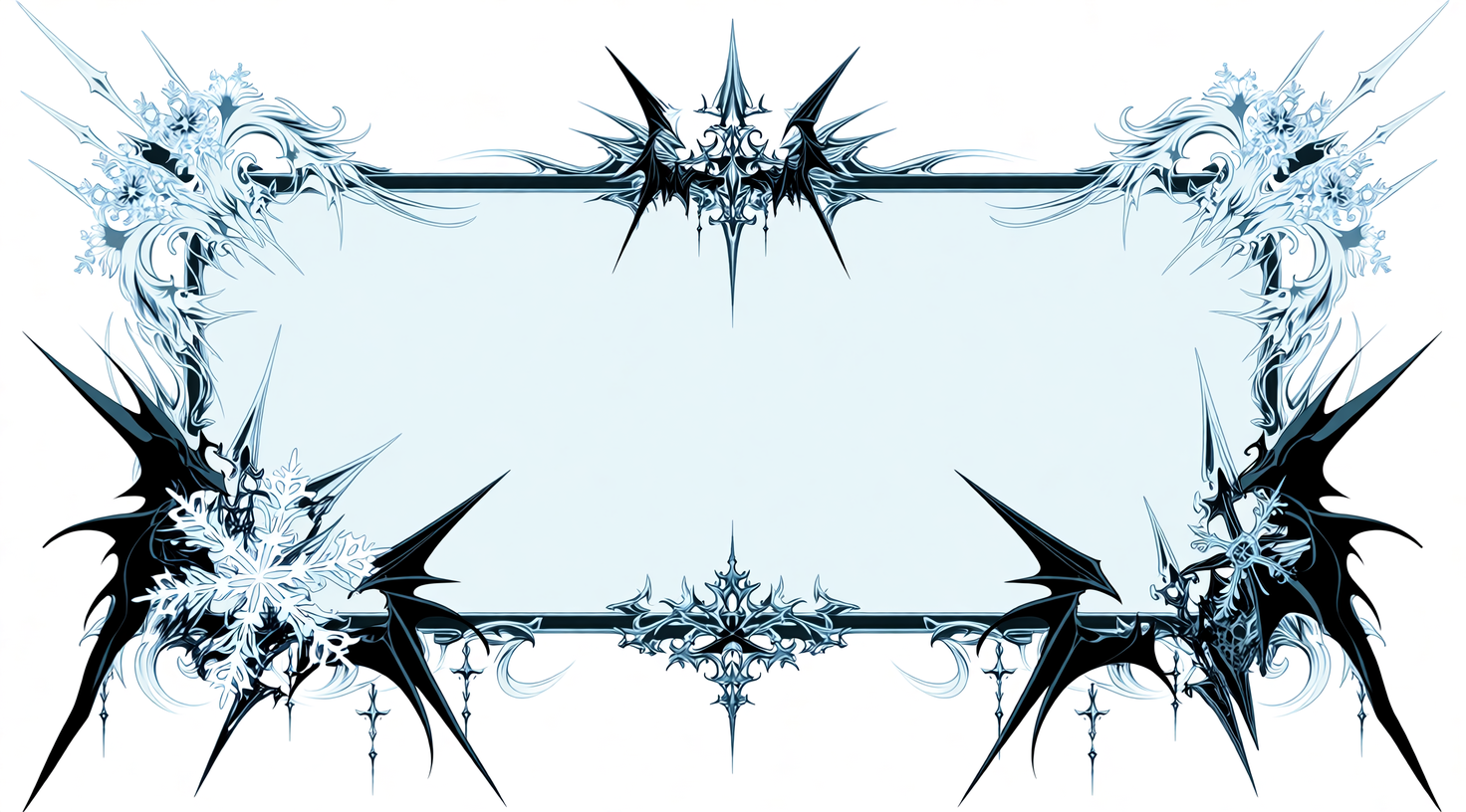 Колючие ледяные рамки для текста