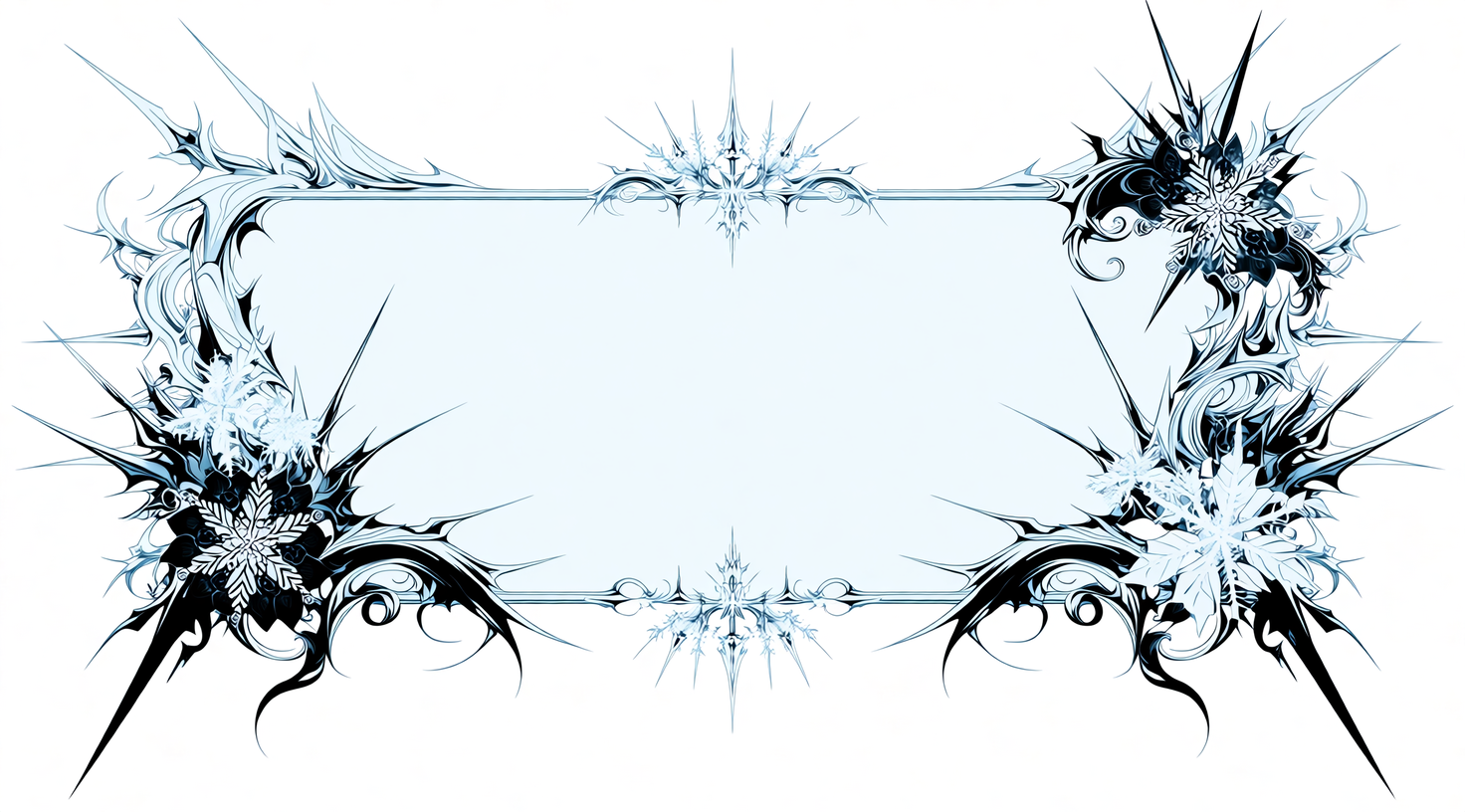 Колючие ледяные рамки для текста