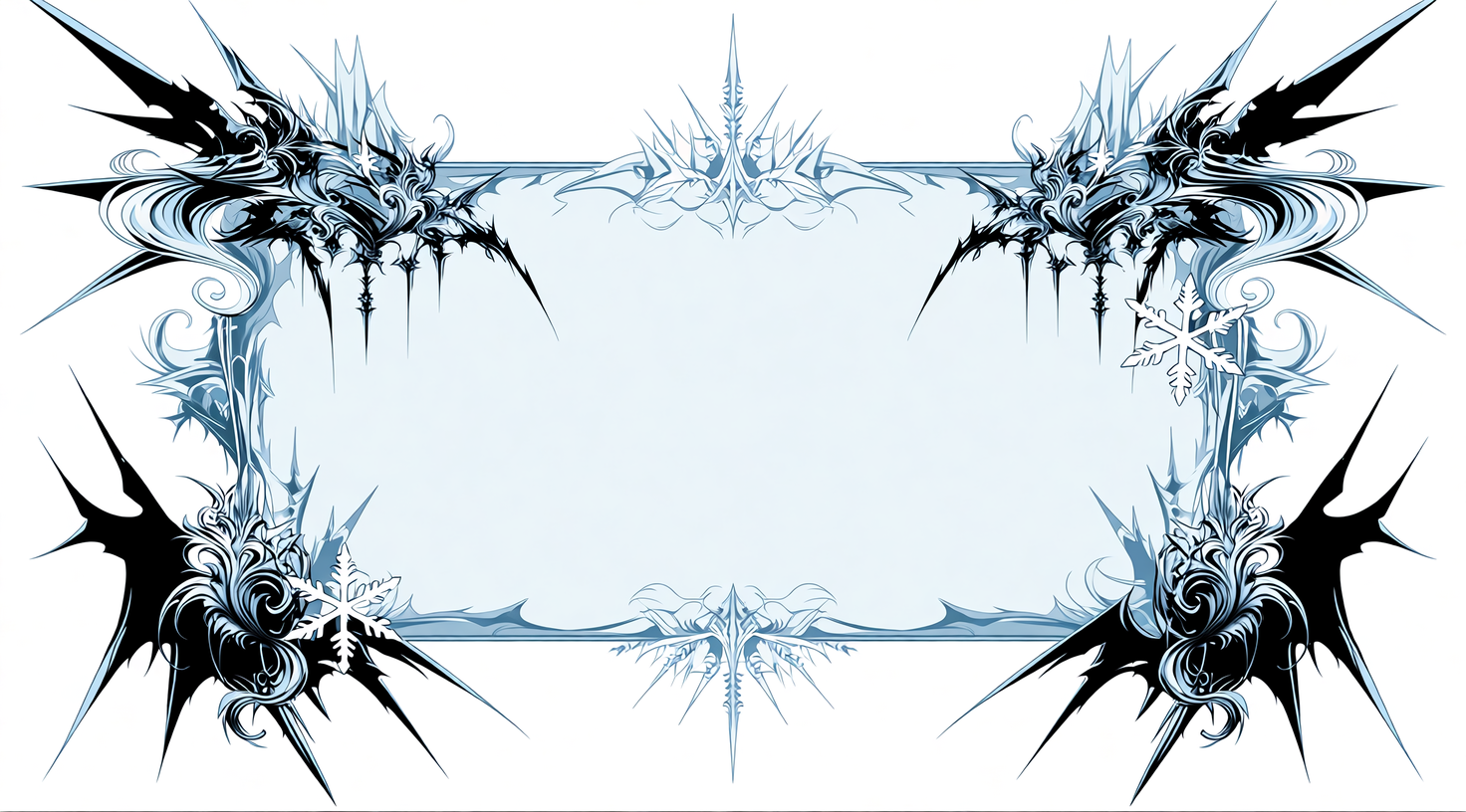 Колючие ледяные рамки для текста