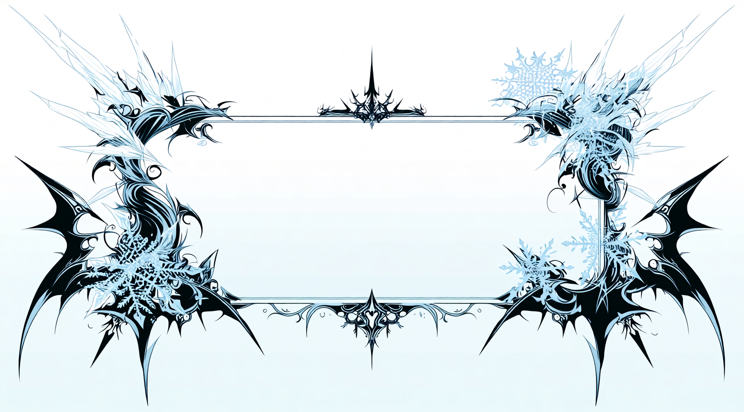 Колючие ледяные рамки для текста