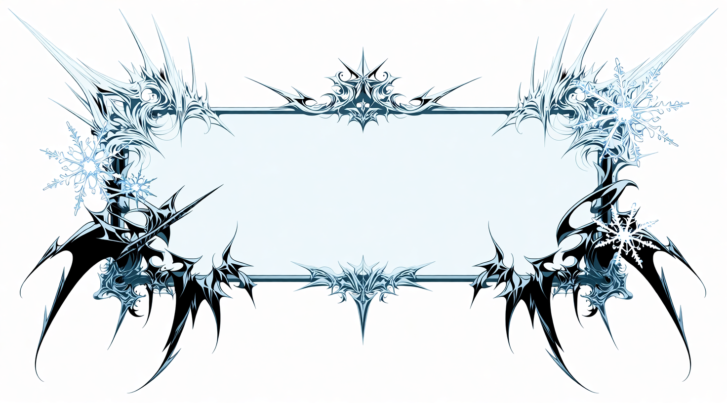 Колючие ледяные рамки для текста