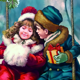 иллюстрации для новогодней коробки