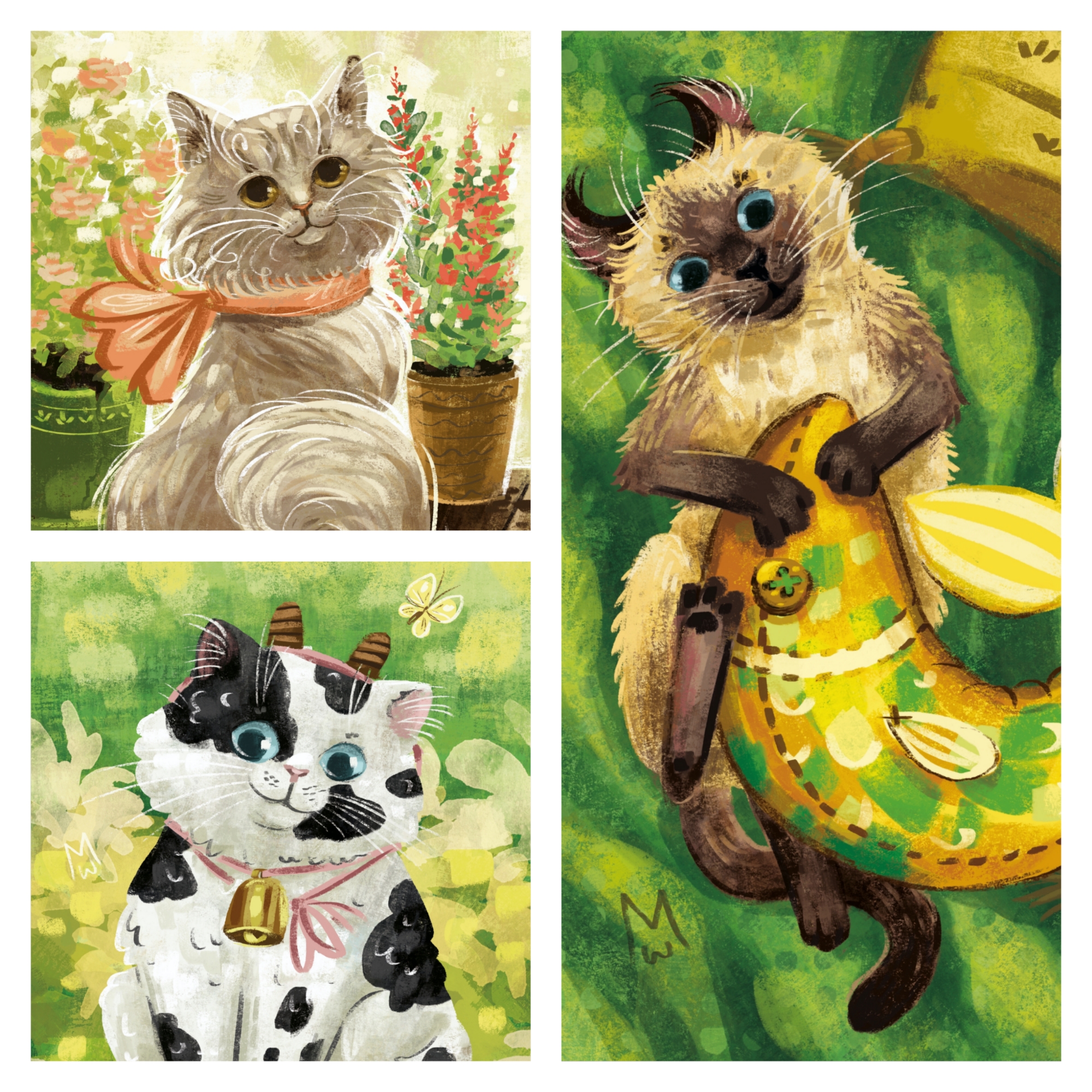 Серия открыток "Кошачий Зодиак" #3 - ЗЕМЛЯ