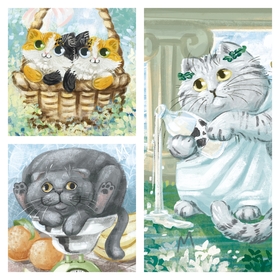 Серия открыток "Кошачий Зодиак" #4 - ВОЗДУХ