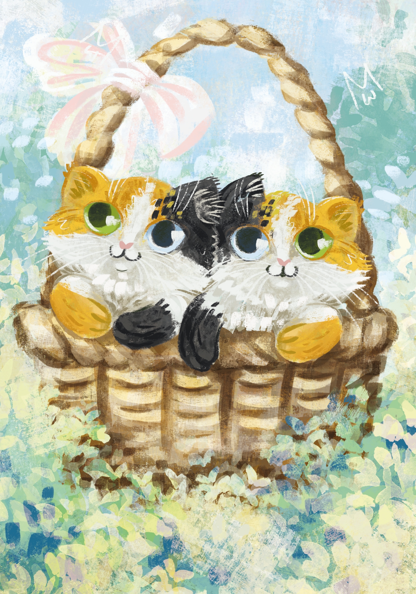 Серия открыток "Кошачий Зодиак" #4 - ВОЗДУХ