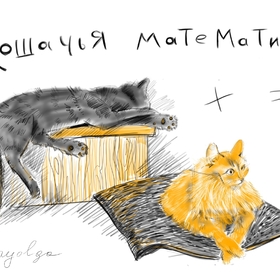 История в картинках "Кошачья математика"