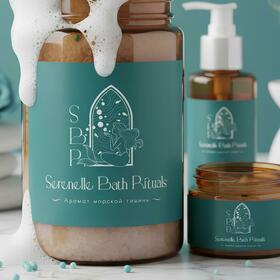 Логотип для премиальной пены для ванны "Serenelle"