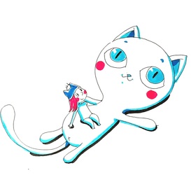 Котик и девочка