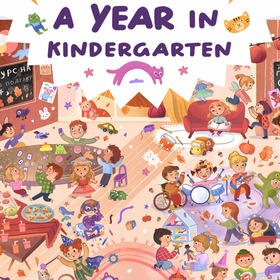 Виммельбух Времена года в школе