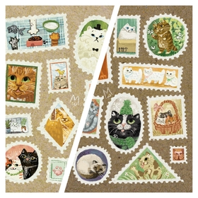 Серия открыток "Кошачья почта"