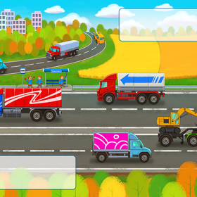 Грузовики и самосвалы. Книжка с наклейками. "Стрекоза"