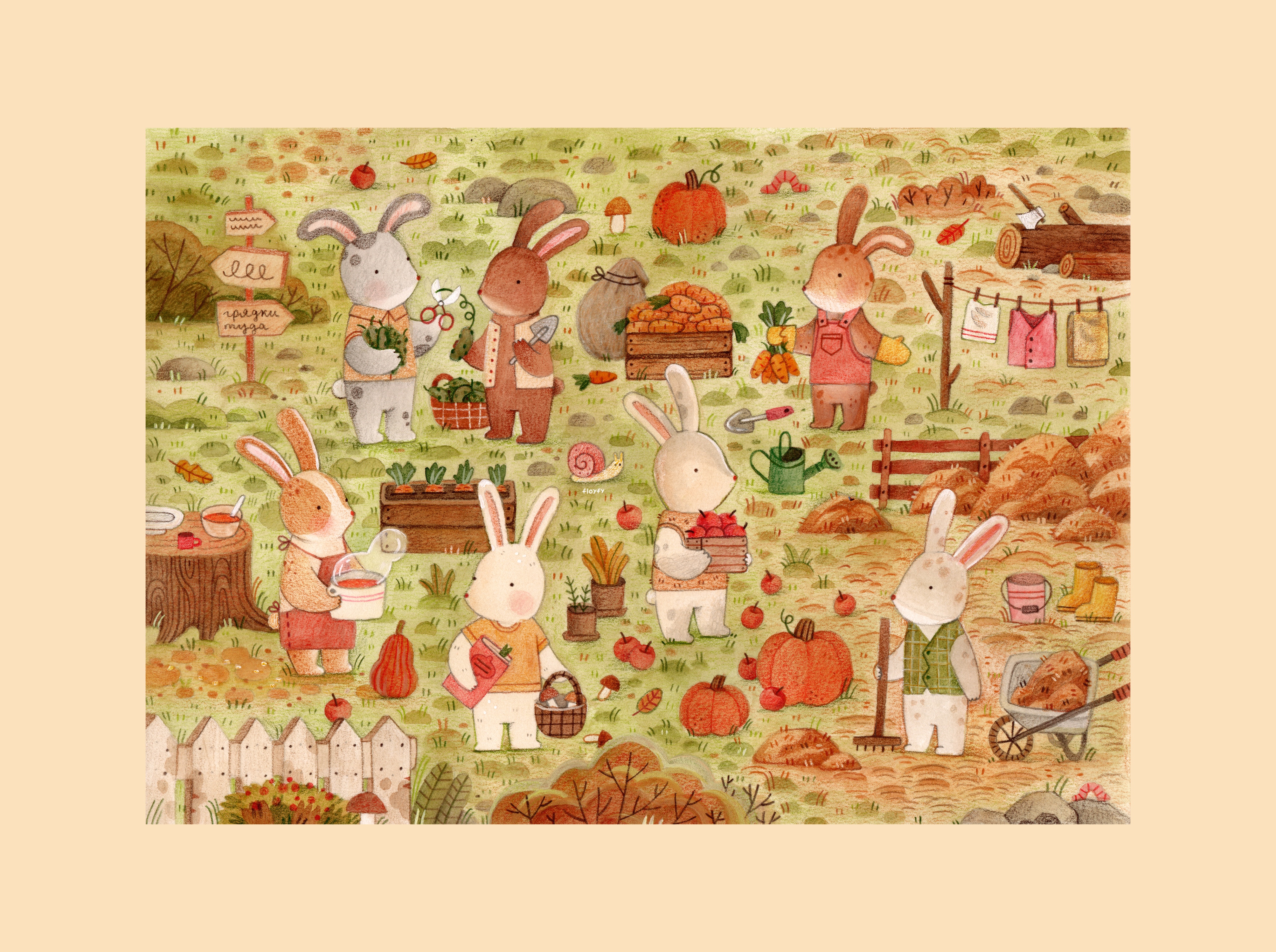 Виммельбух «Кролики-фермеры»🐰