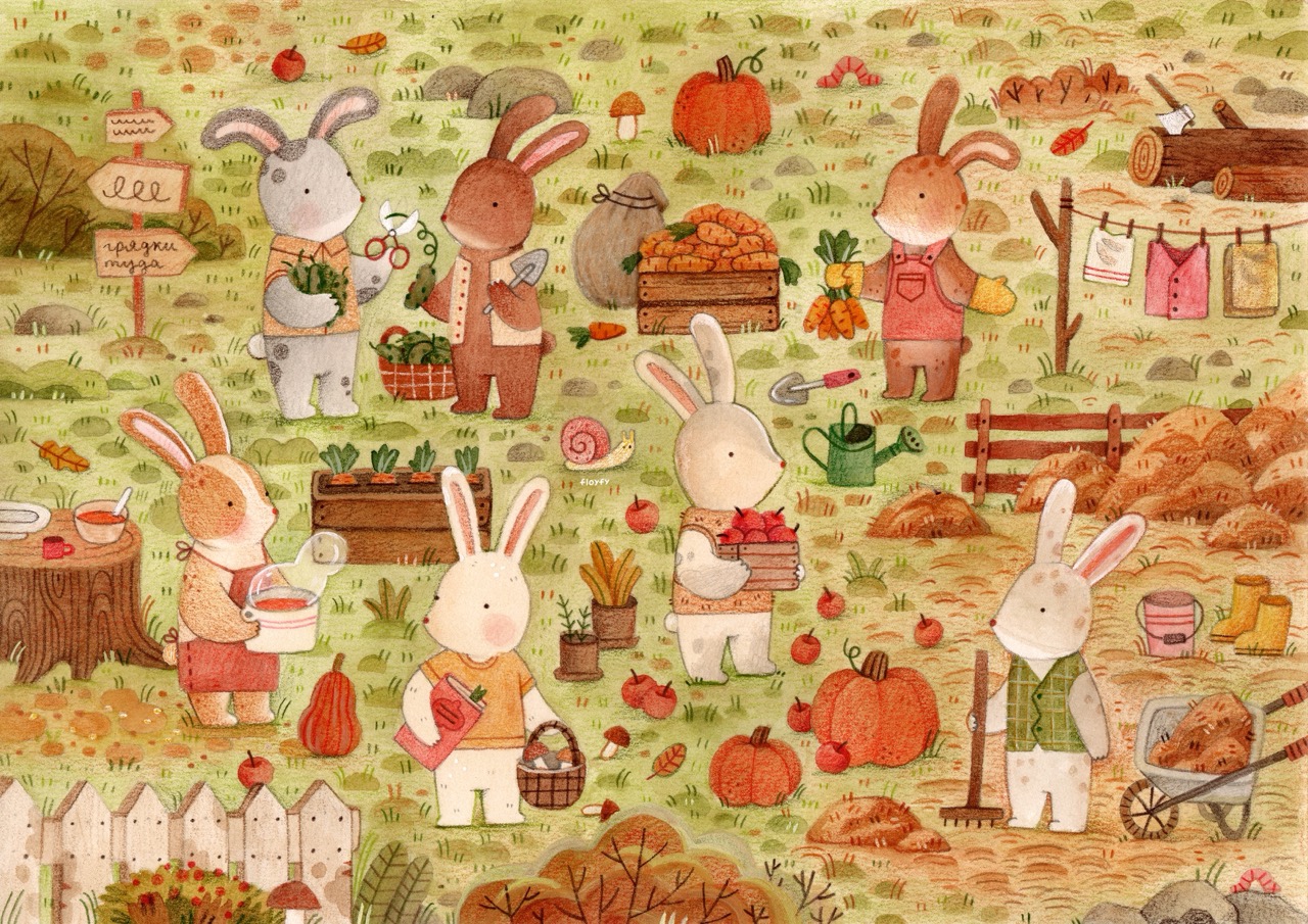 Виммельбух «Кролики-фермеры»🐰