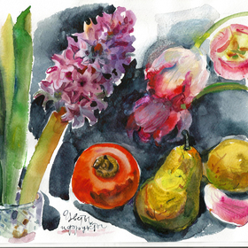 Цветы и фрукты