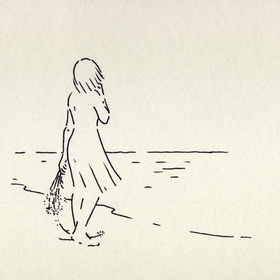 Рисунки для обложки книги Славиной "Блюз ромашки апельсины"