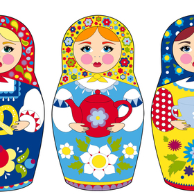 Раскраска Матрёшка