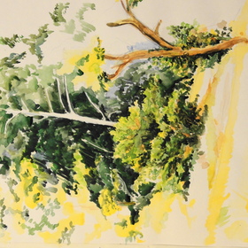 эскиз, "Берег реки Клязьмы" 1996 г.