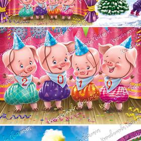 Свинюшки на подарочную упаковку