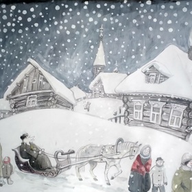 Русская народная сказка "Клад" - Эскизы