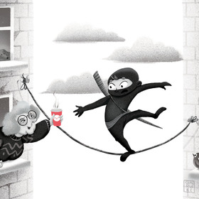 Открытка для кофейни Даблби