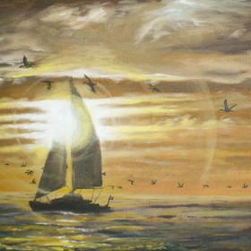 Парусник на закате