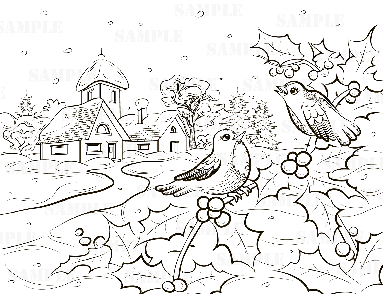 Рождественская книга-раскраска