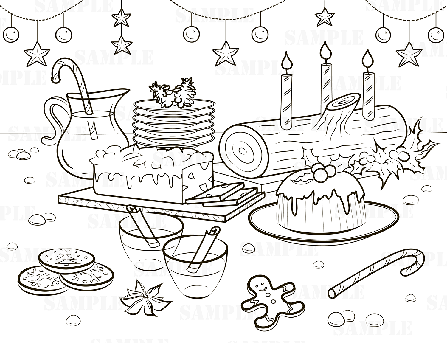 Рождественская книга-раскраска