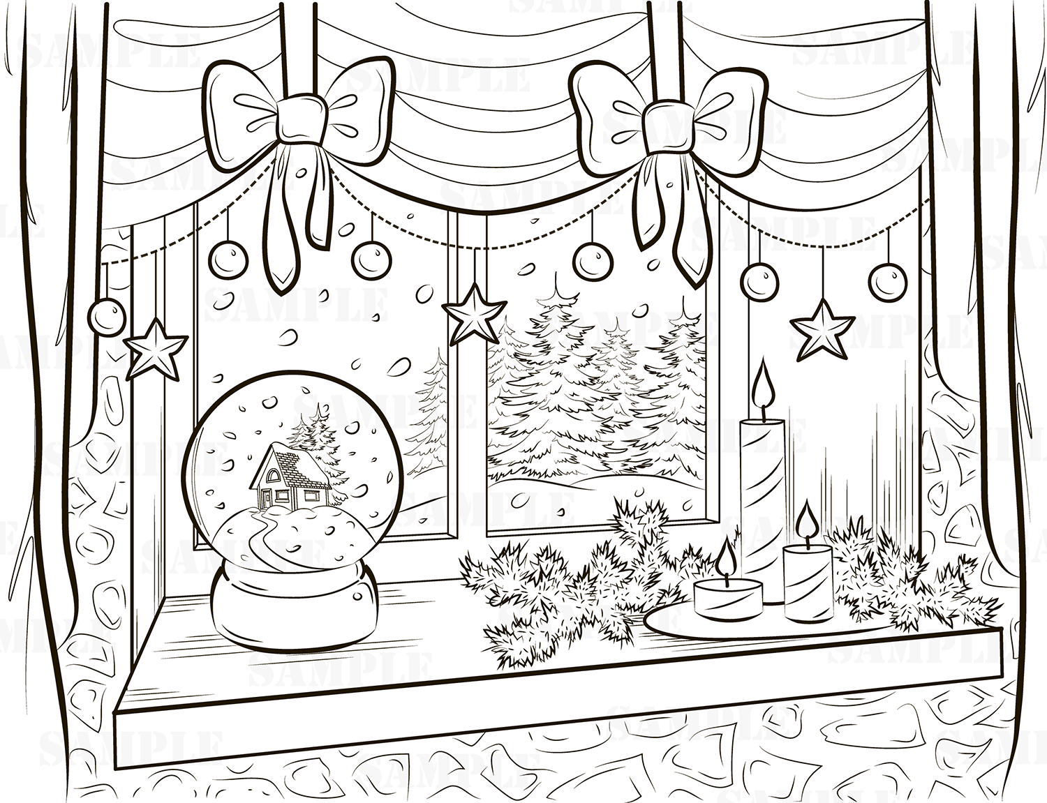 Рождественская книга-раскраска