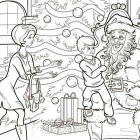 Рождественская книга-раскраска