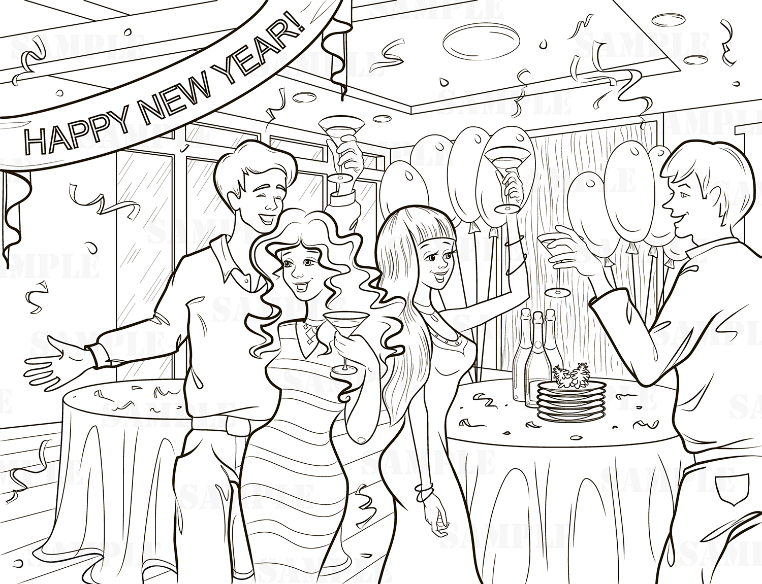 Рождественская книга-раскраска