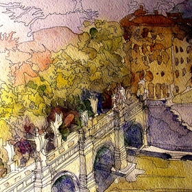 Мост ангелов. Улица Рима