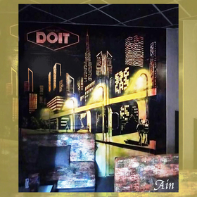 Роспись стены в кальянном баре