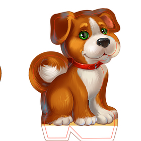 Собачка с фоном