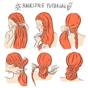 Серия из 3-х журнальных "бьюти"-иллюстраций