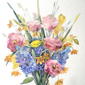 Букет с гиацинтами