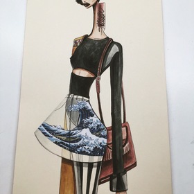 Традиционная модная иллюстрация 