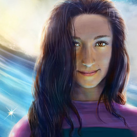 Портрет девушки Сёрфера.